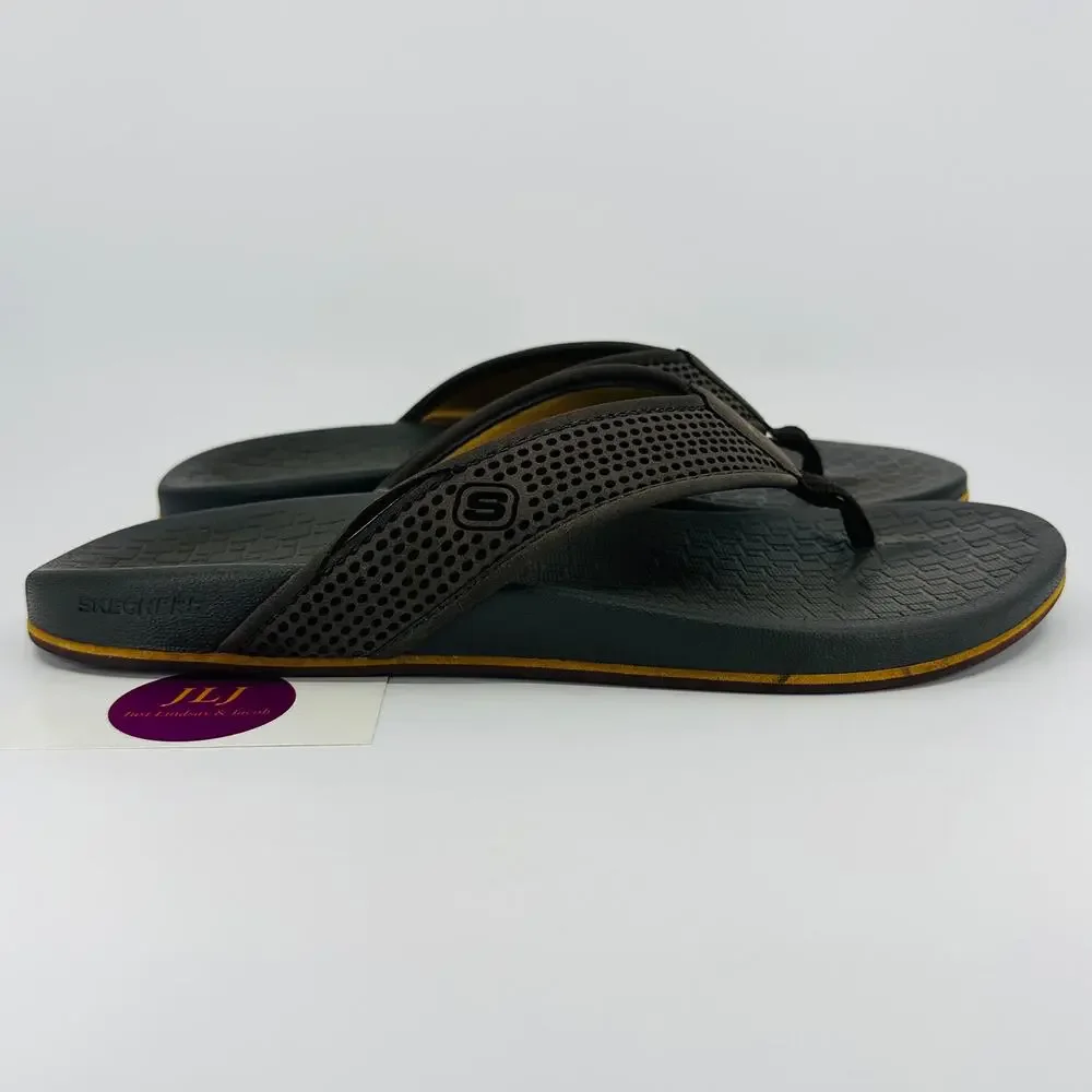 Skechers Men's Relaxed Fit: Pelem - Emiro Thong Sandals Dark Brown 65093 Size 12
